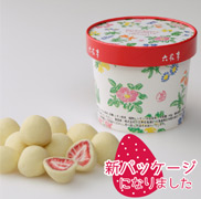 北海道特产六花亭草莓夹心白巧克力100g 