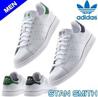 Adidas STAN SMITH經典時尚(白黑)綠尾款男性休閒鞋