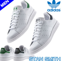 Adidas STAN SMITH經典時尚(白黑)綠尾款男性休閒鞋