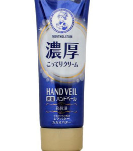 超滋润!日本药妆曼秀雷敦浓厚滋养护手霜,皮肤表面锁住水分,防止流失。
