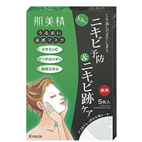 Kracie嘉娜宝肌美精药用绿茶祛痘去痘印面膜5枚 698日元（约人民币41元）