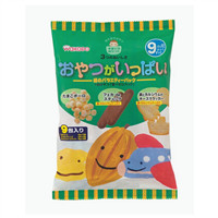 和光堂Wakodo绿之杂锦袋装饼干宝宝零食78克，3种口味9包×6個 1164 円（约69元）